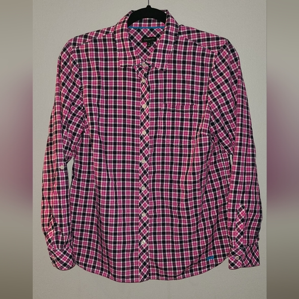 Tabots plaid colorful long sleeved button-up‎ shirt size M